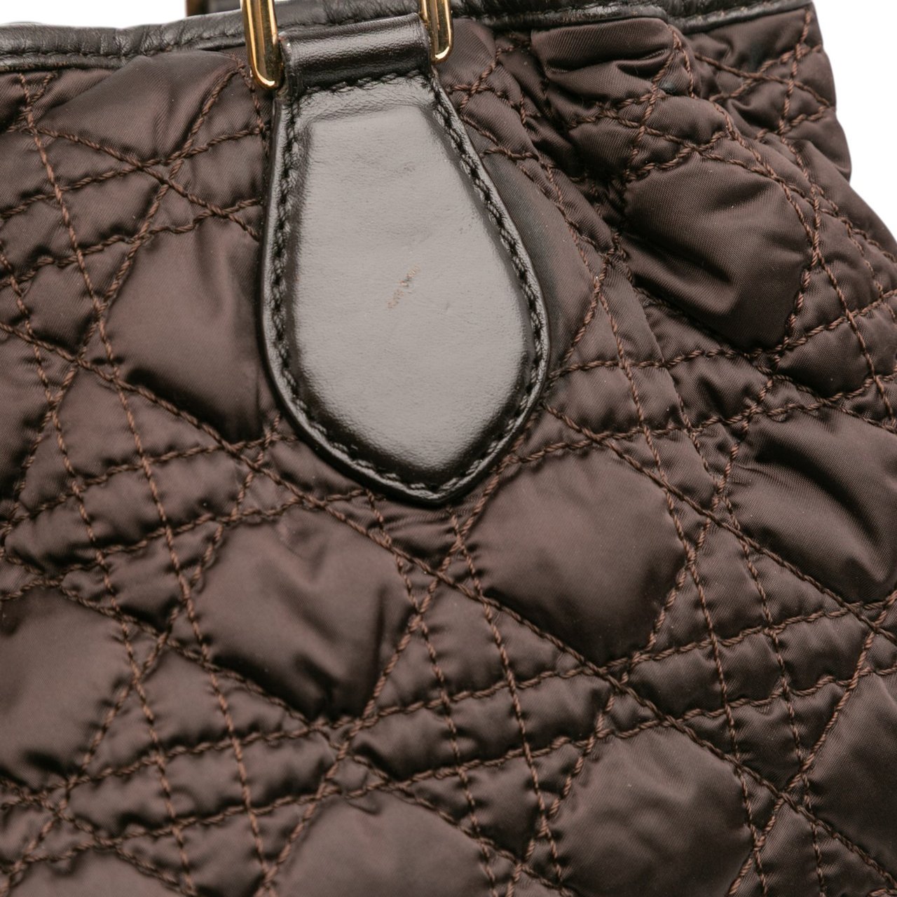 Dior Nylon Cannage Lovely Shopper Tote Bruin