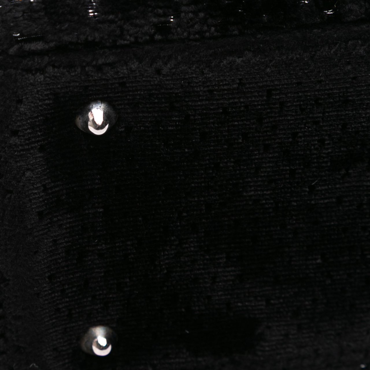 Dior Medium Velvet and Canvas Lady Dior Zwart
