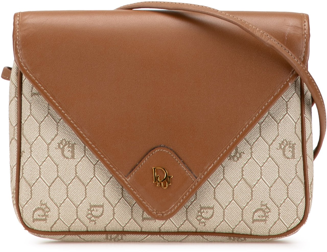 Dior Honeycomb Coated Canvas Crossbody Bruin