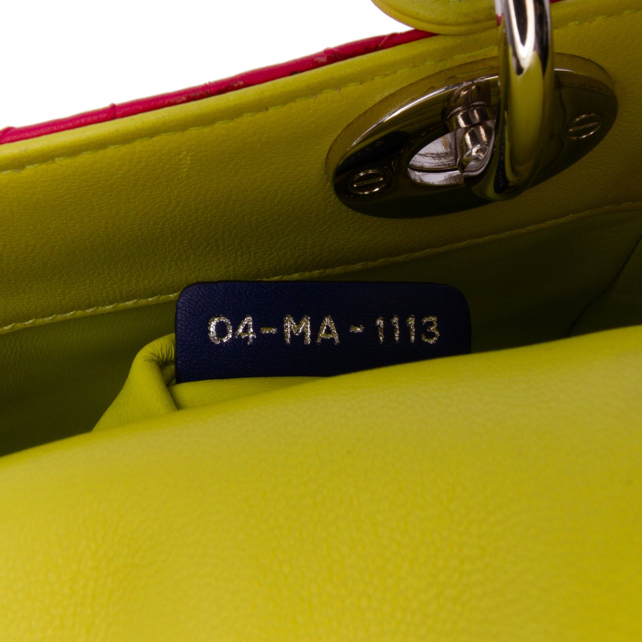 Dior Mini Tricolor Lambskin Cannage Lady Dior Roze