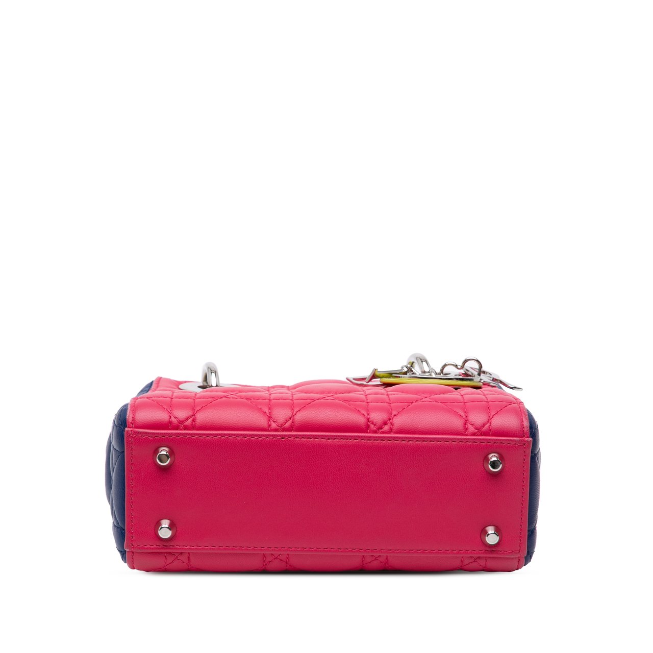 Dior Mini Tricolor Lambskin Cannage Lady Dior Roze