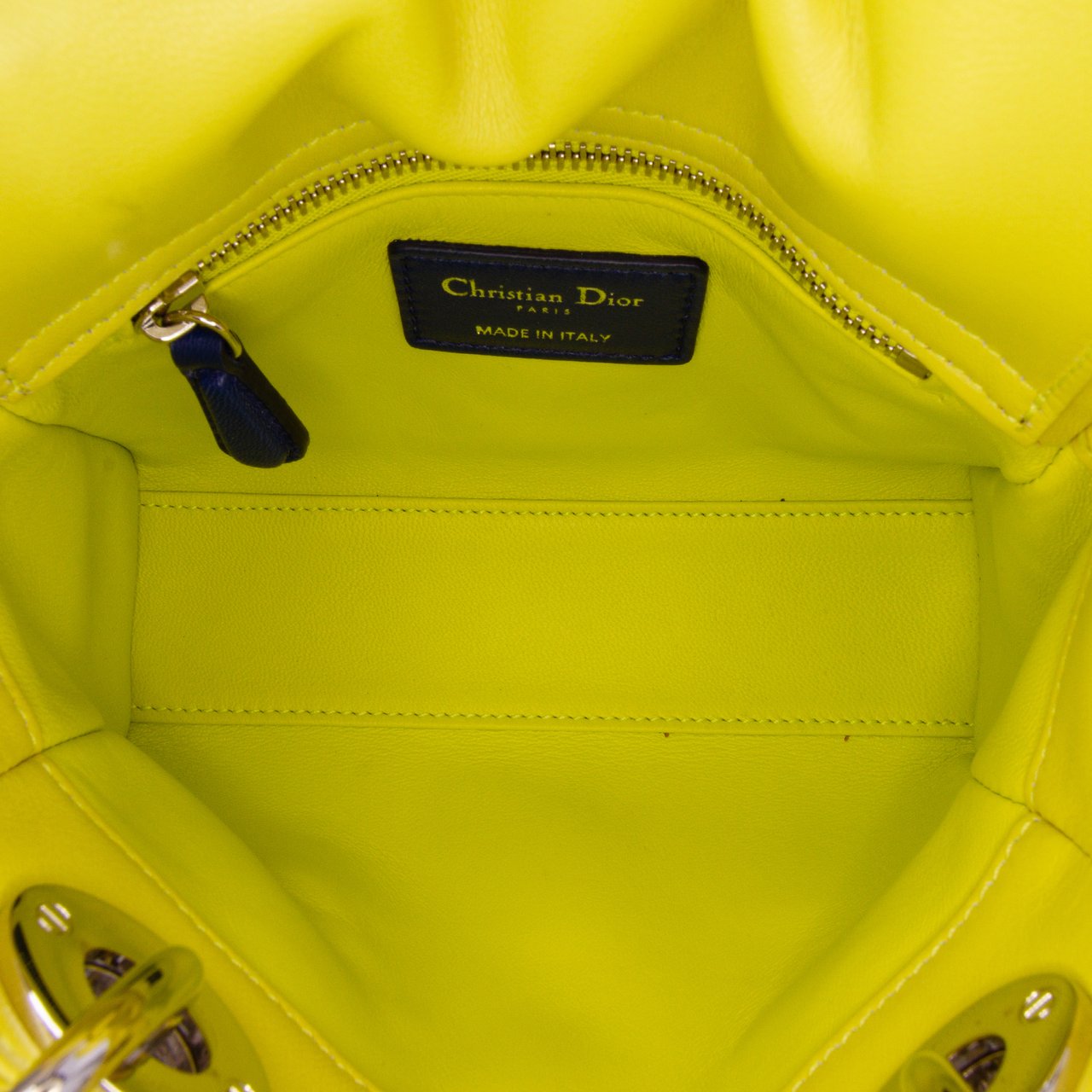 Dior Mini Tricolor Lambskin Cannage Lady Dior Roze