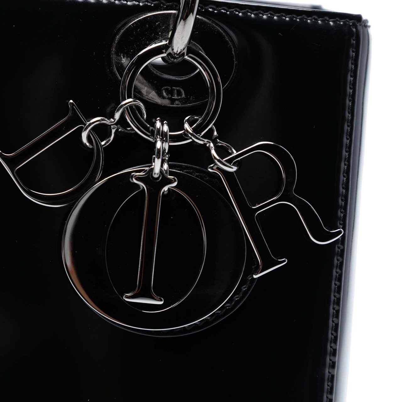 Dior Medium Patent Lady Dior Zwart