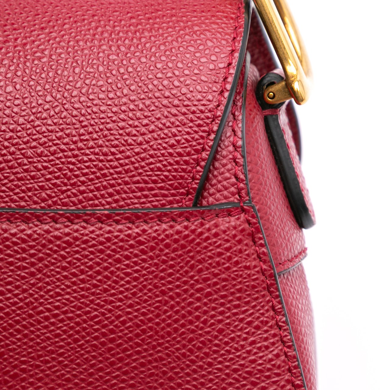 Dior Mini Grained Calfskin Saddle Bag Rood