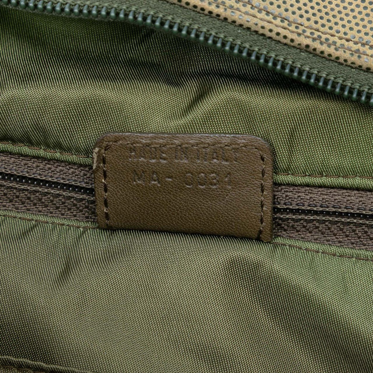 Dior Camouflage Coated Canvas Double Saddle Bowler Bag Groen