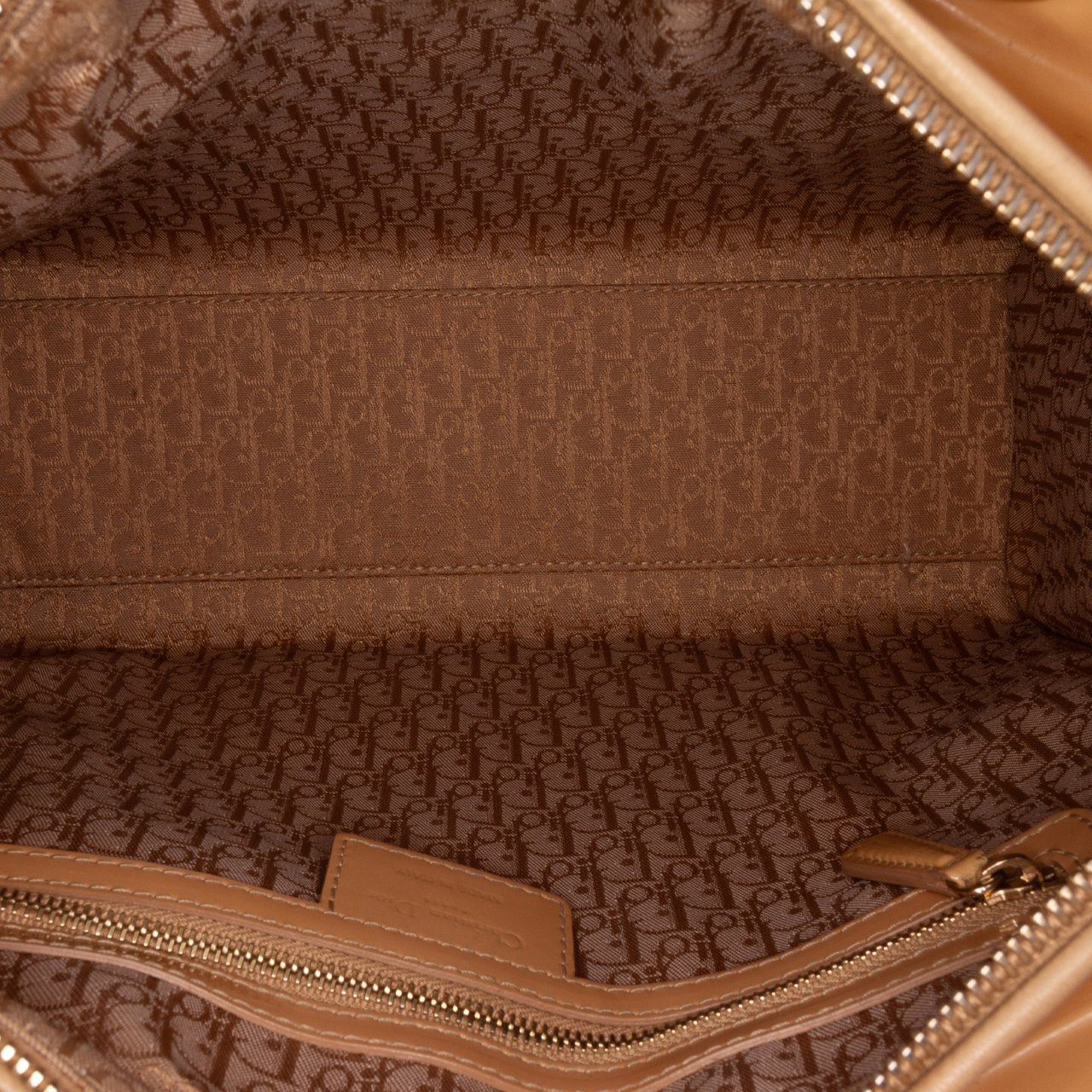 Dior Large Patent Cannage Lady Dior Bruin