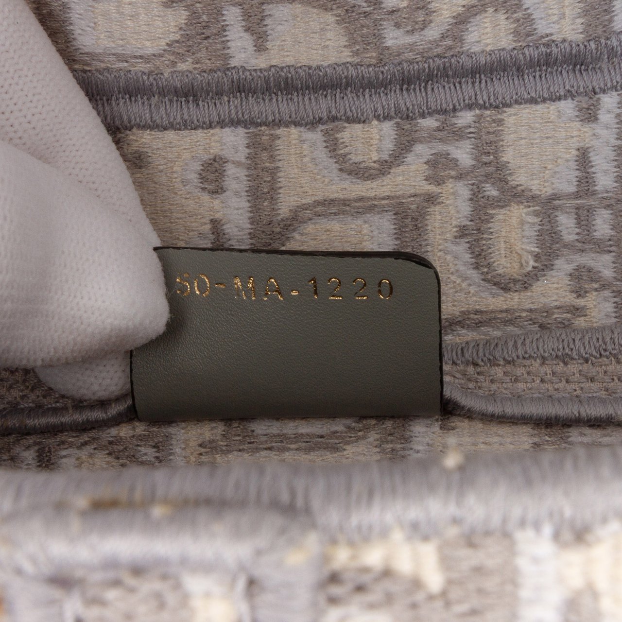 Dior Oblique Canvas Embroidered Saddle Bag Grijs