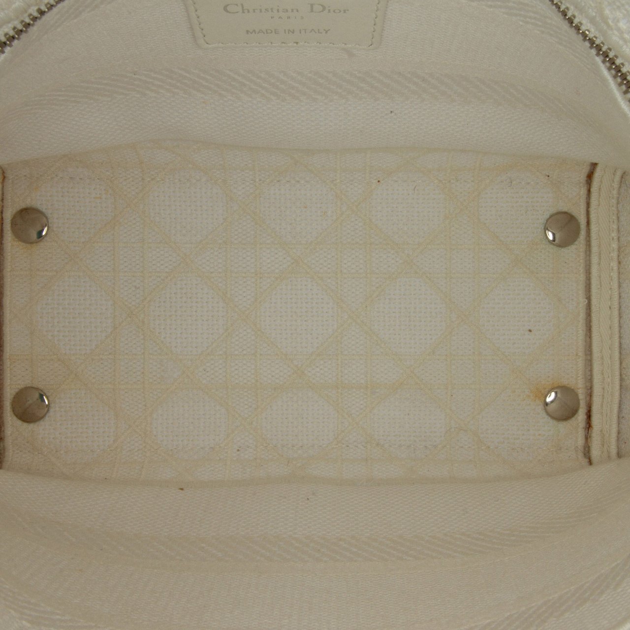Dior Medium Canvas Cannage Lady D Lite Wit
