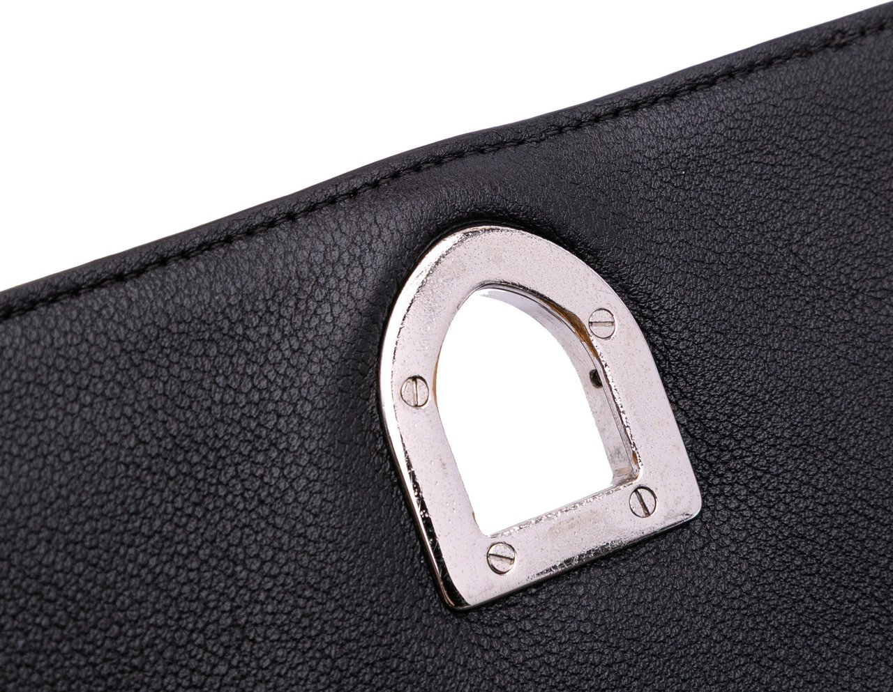 Dior Medium Grained Calfskin Diorama Flap Zwart
