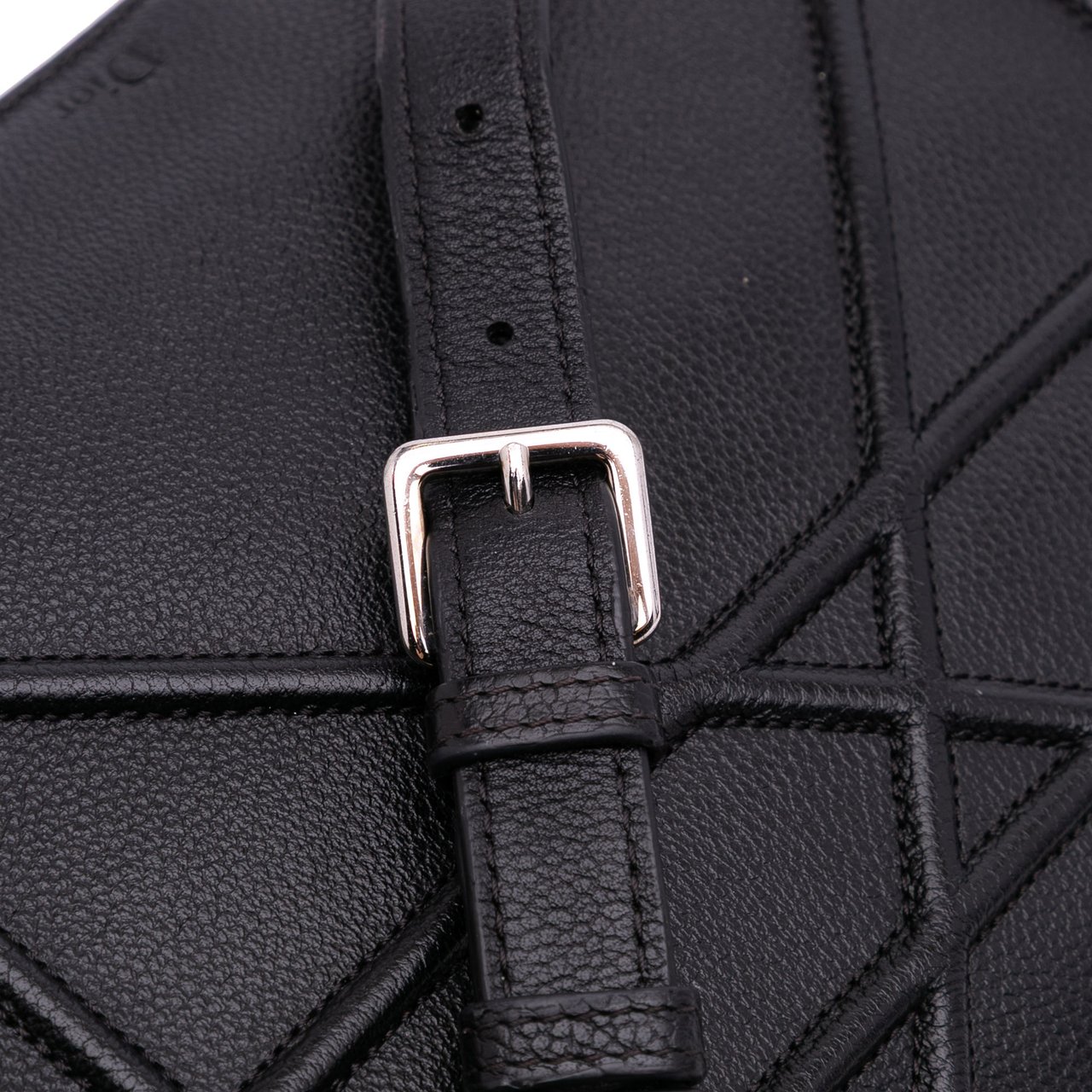 Dior Medium Grained Calfskin Diorama Flap Zwart