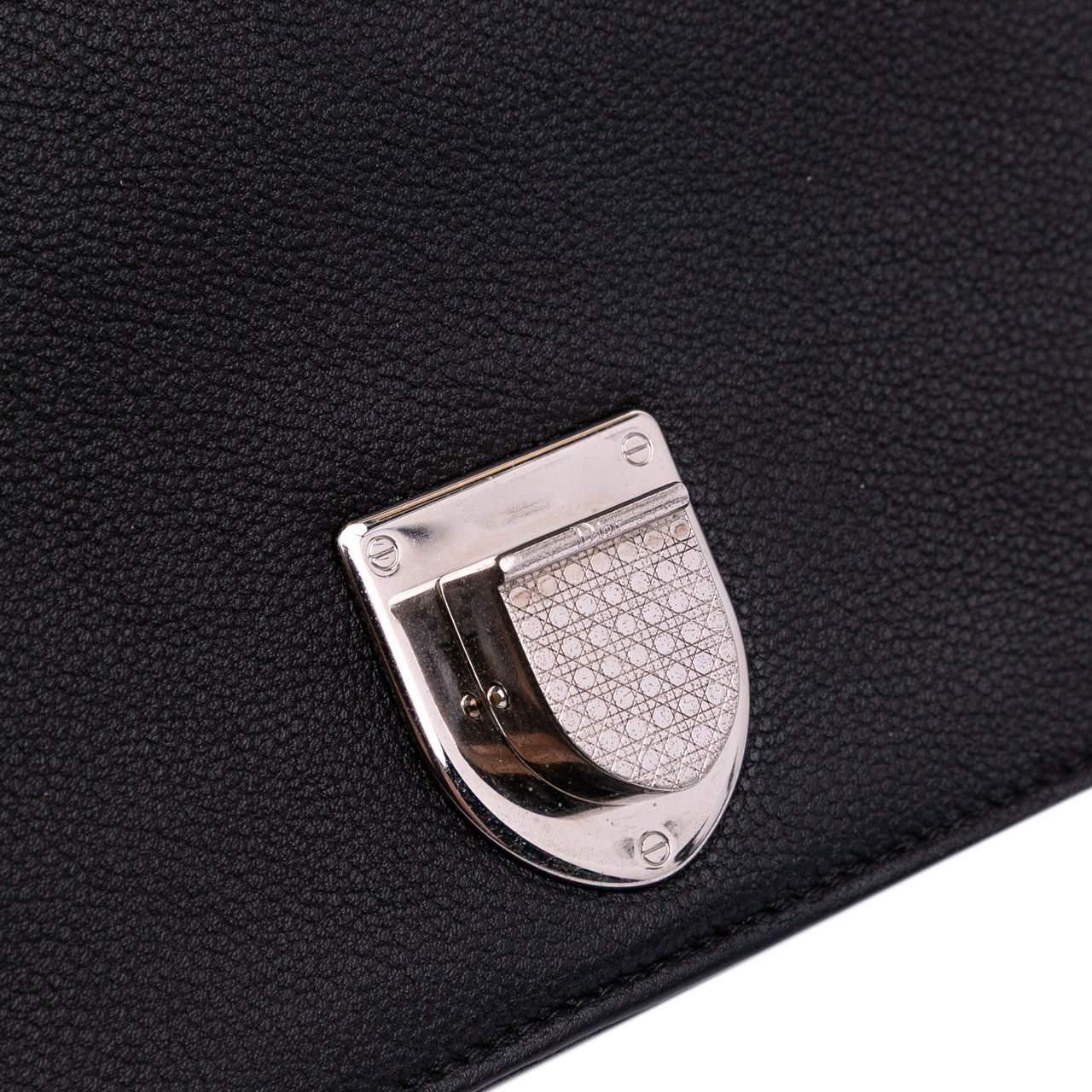 Dior Medium Grained Calfskin Diorama Flap Zwart