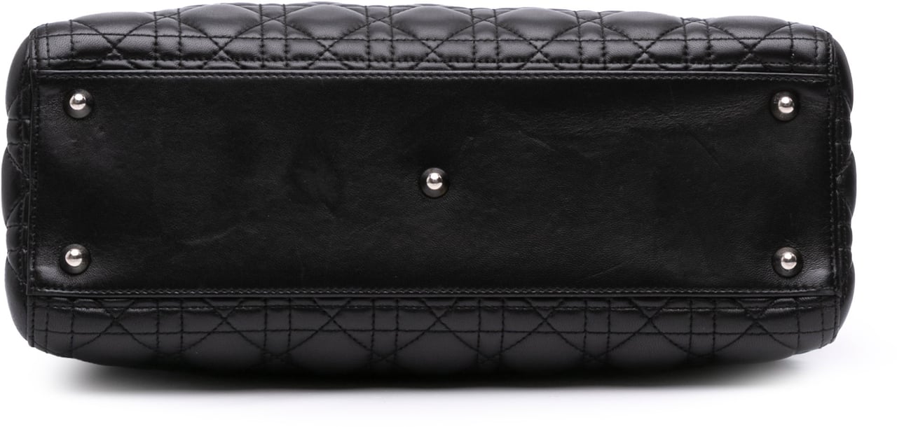 Dior Large Lambskin Cannage Lady Dior Zwart