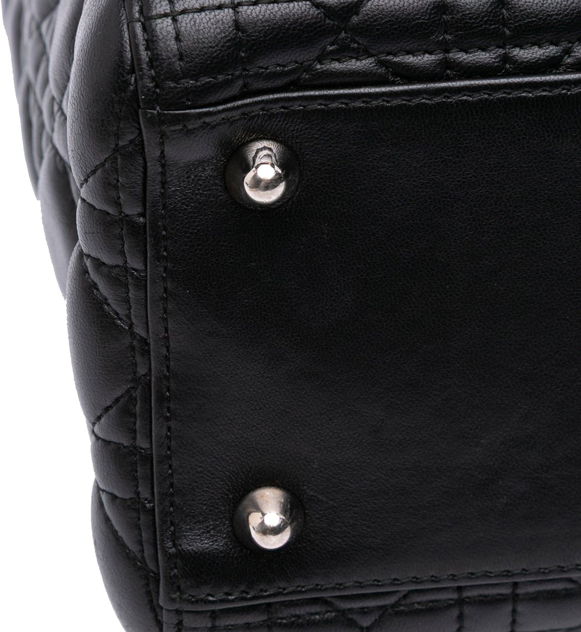 Dior Large Lambskin Cannage Lady Dior Zwart