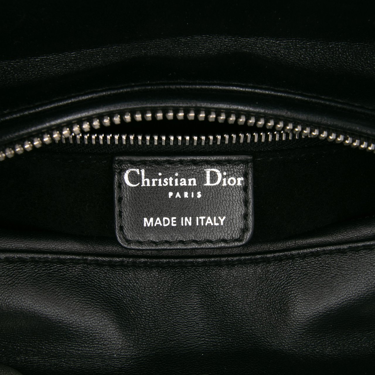Dior Medium Calfskin Cannage Studded Lady Dior Zwart