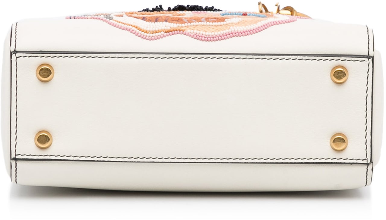 Dior DiorAmour Niki De Saint Phalle Mini Calfskin Sequins Lady Dior Wit