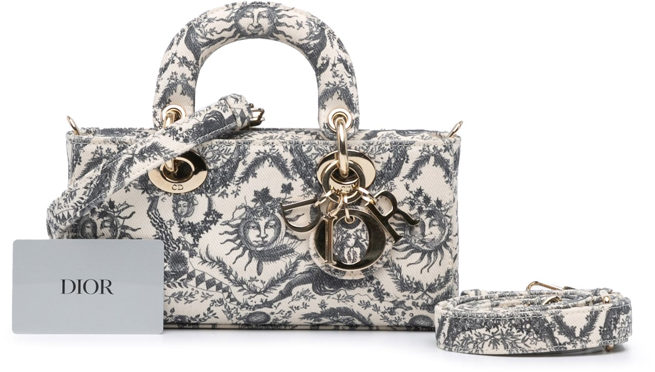 Dior Small Denim Toile de Jouy Soleil Lady D Joy Wit