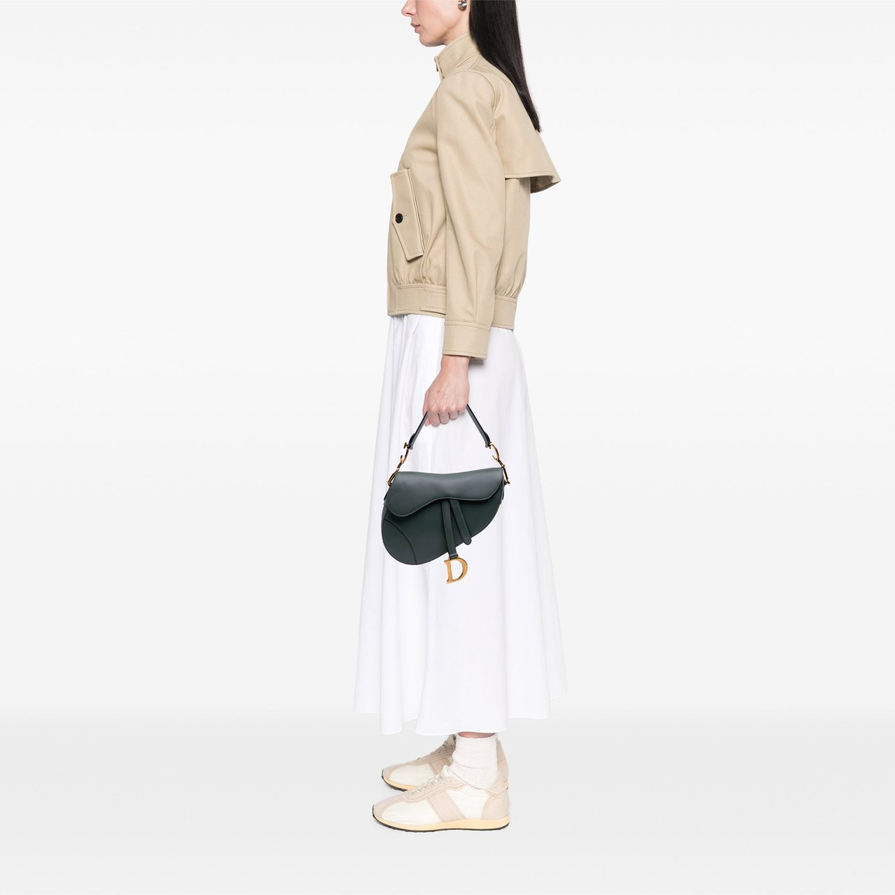 Dior Calfskin Saddle Bag Groen