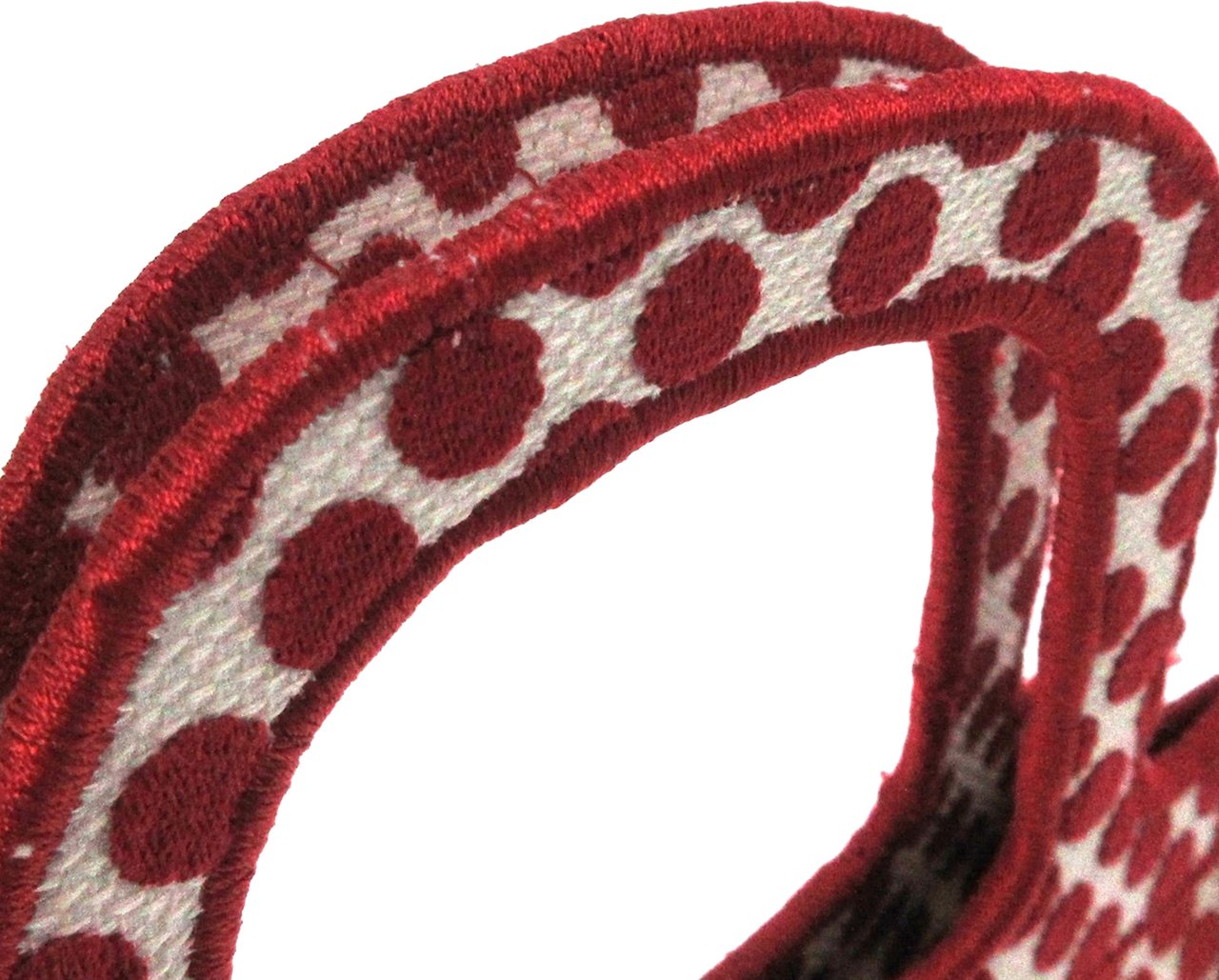 Dior DiorAmour Mini Embroidered Canvas Dots Book Tote Rood