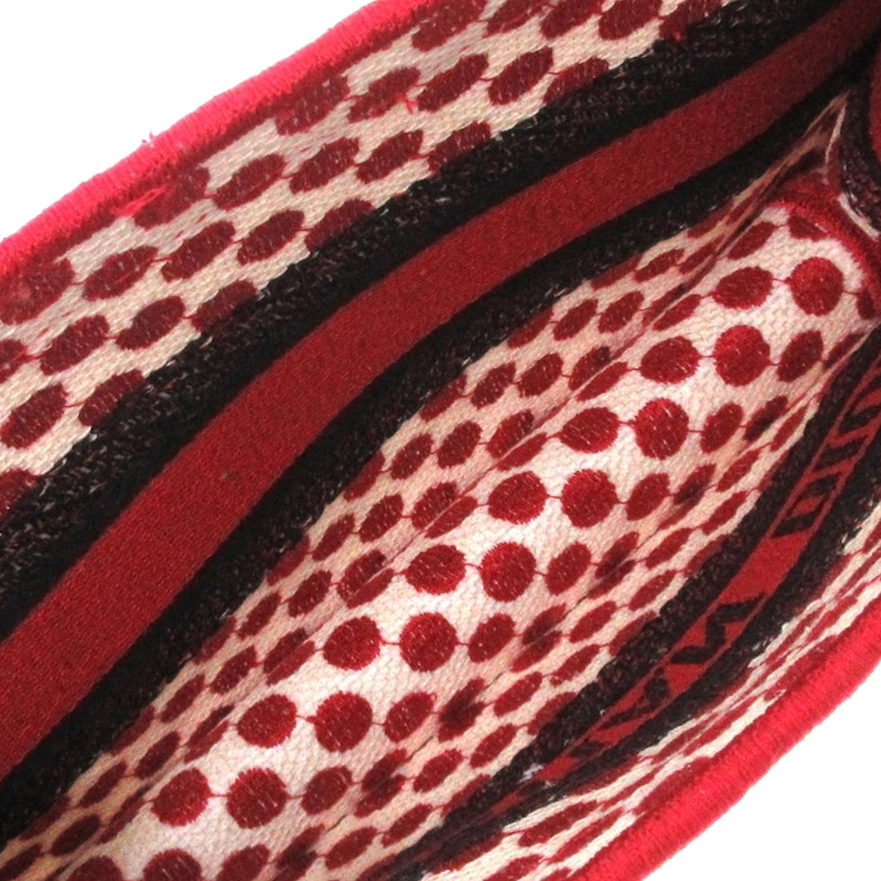 Dior DiorAmour Mini Embroidered Canvas Dots Book Tote Rood