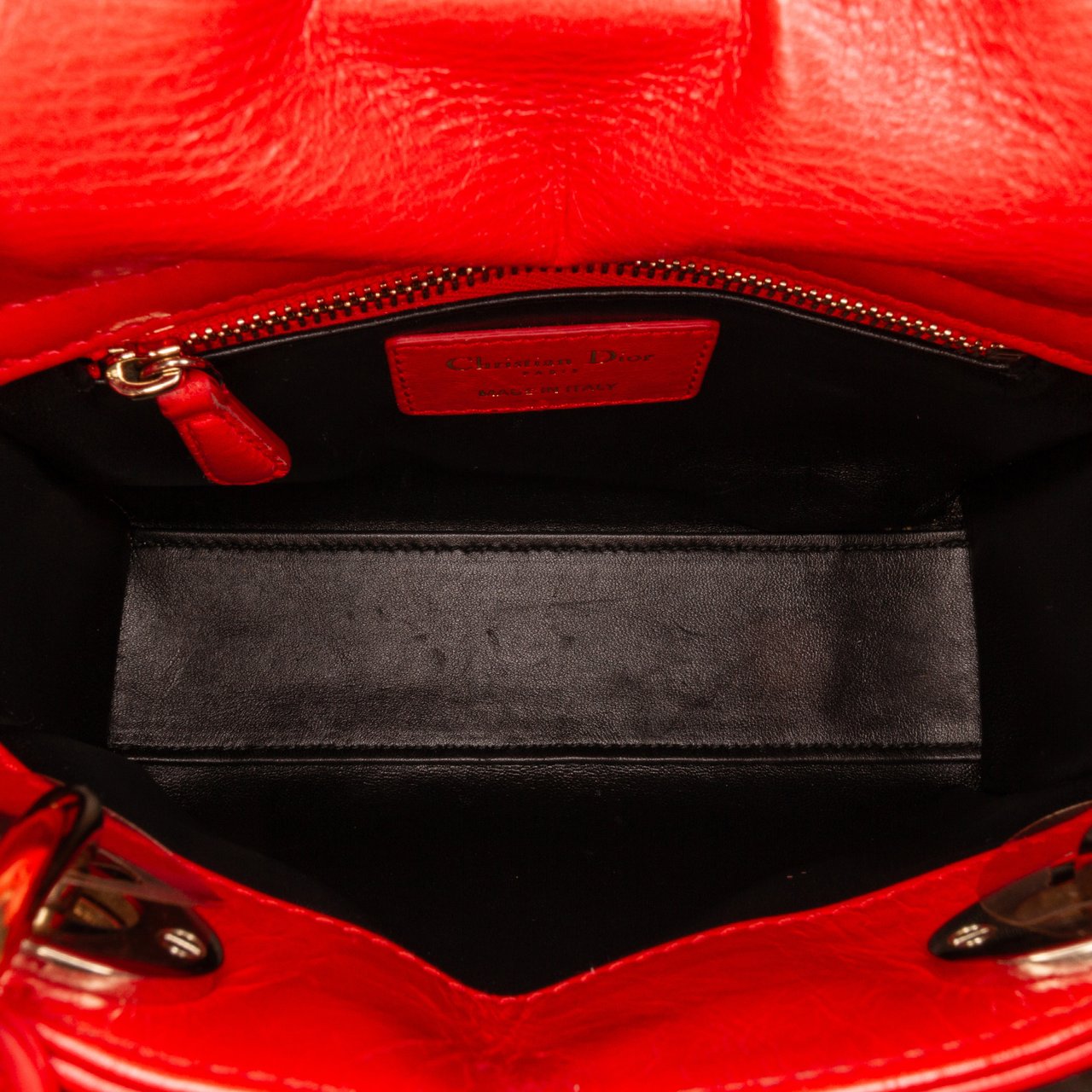 Dior Mini Calfskin Sequin Embellished Lady Dior Rood