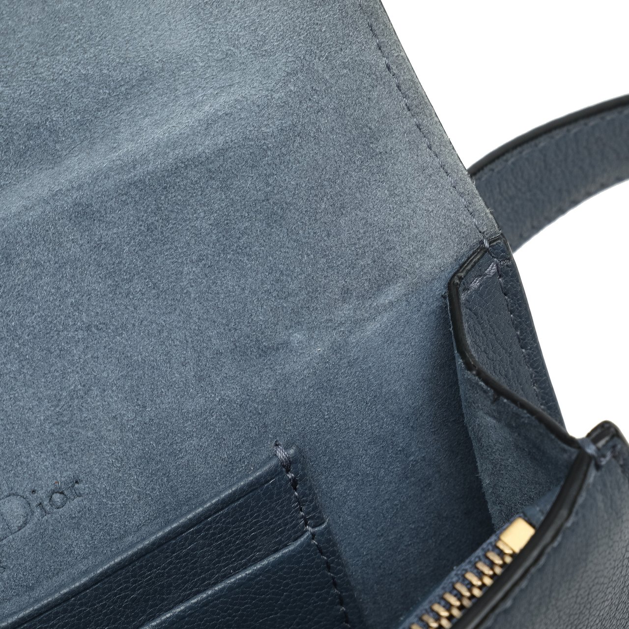 Dior Leather Saddle Belt Bag Blauw