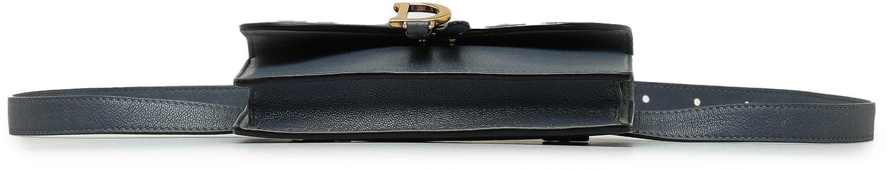 Dior Leather Saddle Belt Bag Blauw