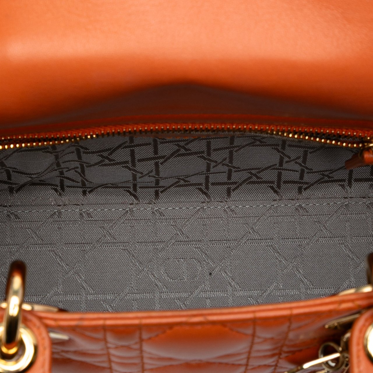Dior Small Lambskin Cannage MyABCDior Lady Dior Oranje