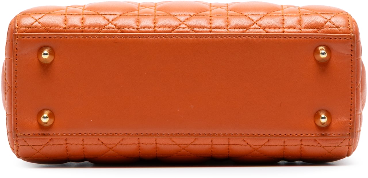 Dior Small Lambskin Cannage MyABCDior Lady Dior Oranje