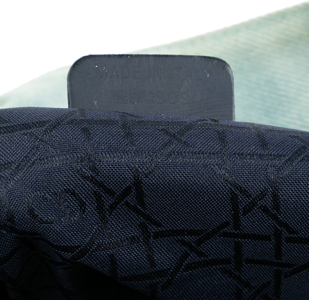 Dior Large Denim Cannage Acrylic Handles Lady Dior Blauw