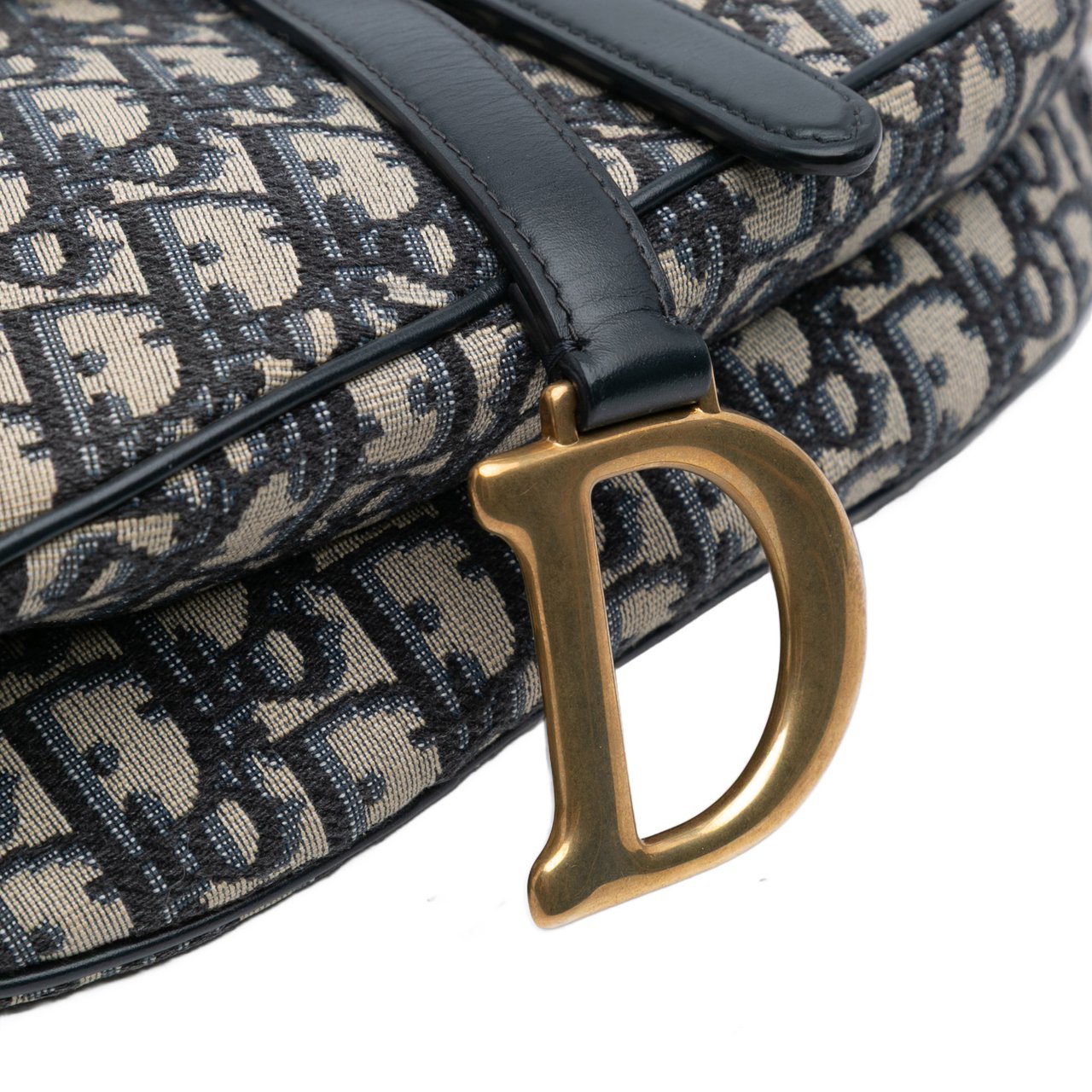 Dior Oblique Canvas Saddle Bag Blauw