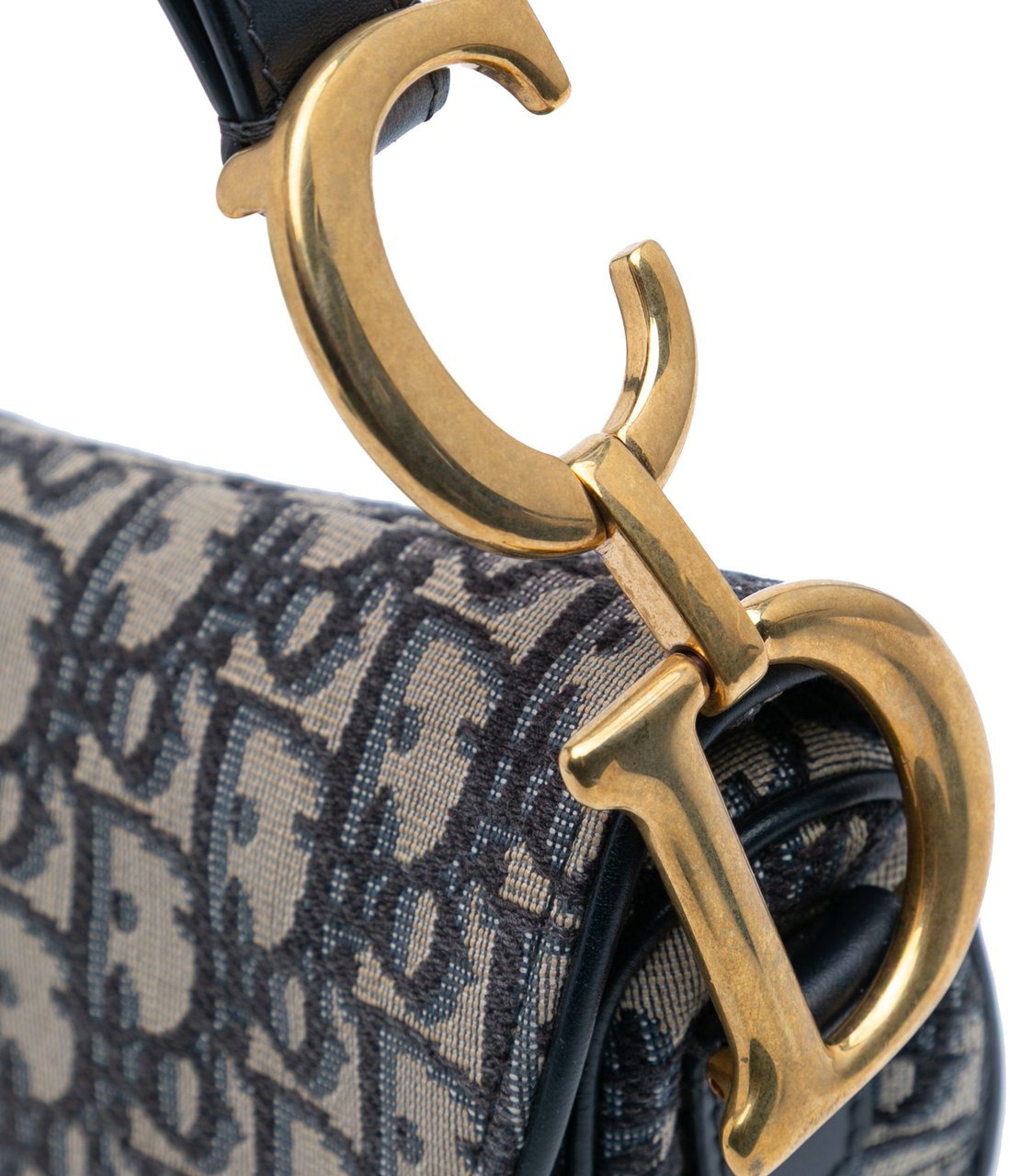 Dior Oblique Canvas Saddle Bag Blauw