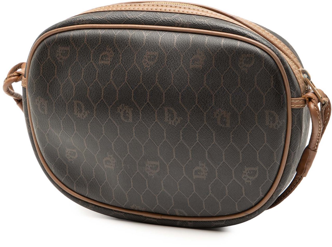 Dior Honeycomb Coated Canvas Crossbody Zwart