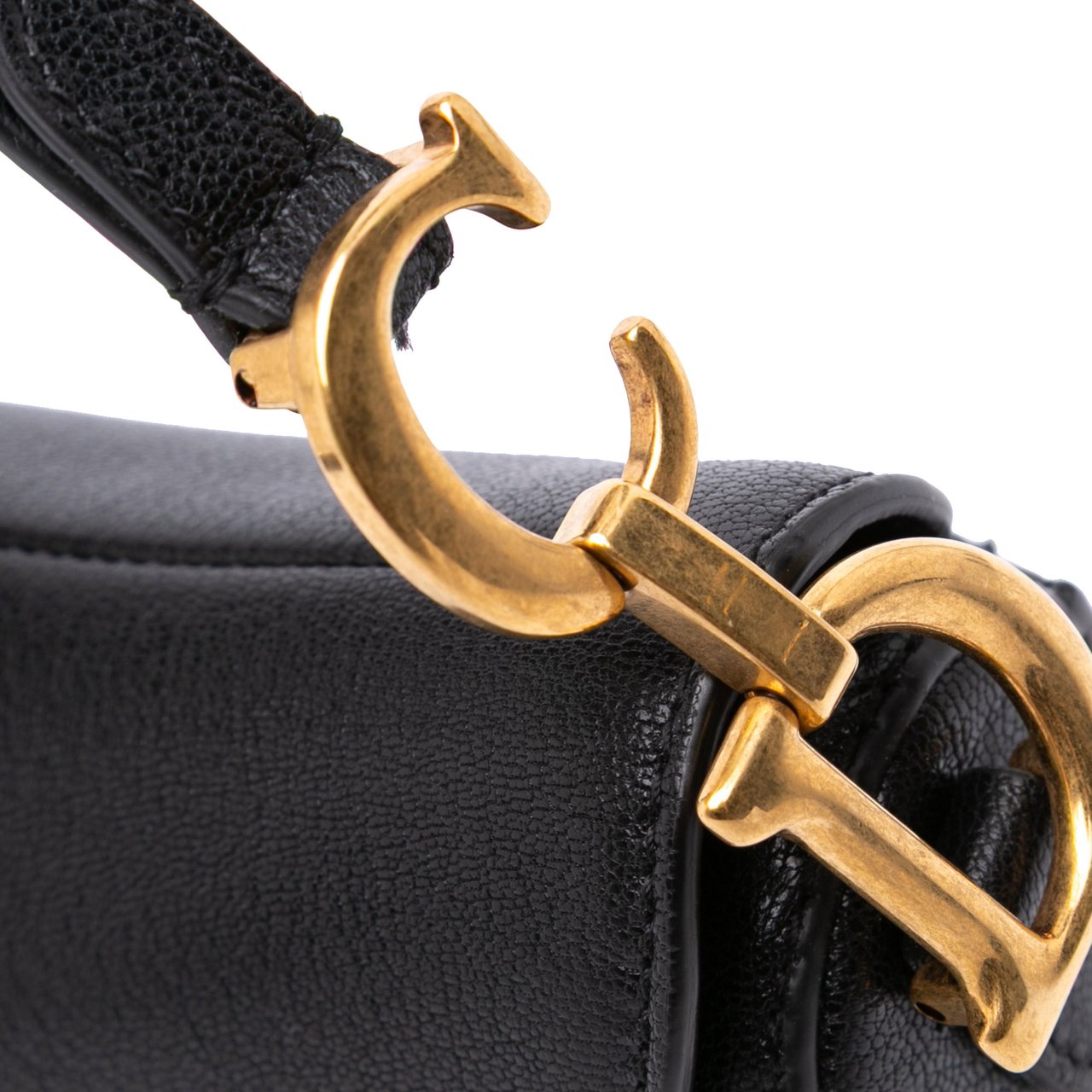 Dior Micro Goatskin Saddle Zwart