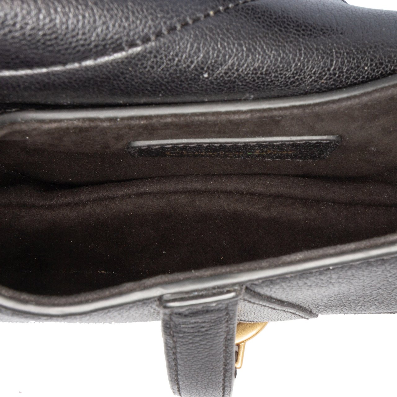 Dior Micro Goatskin Saddle Zwart