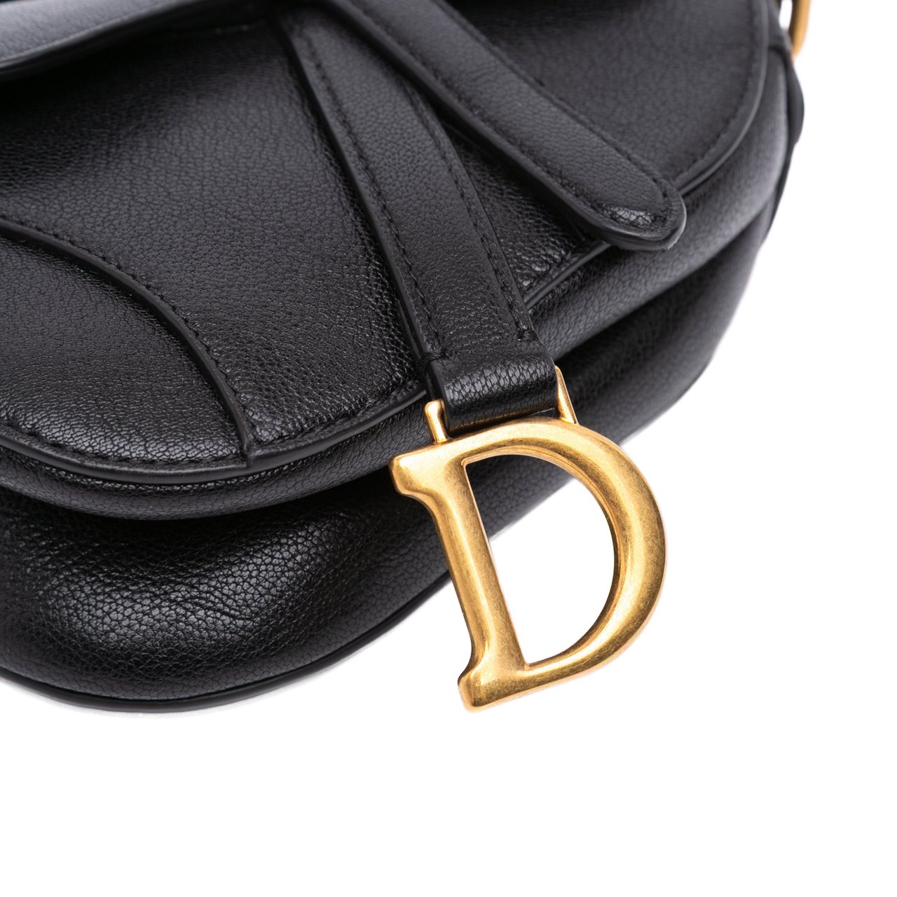 Dior Micro Goatskin Saddle Zwart