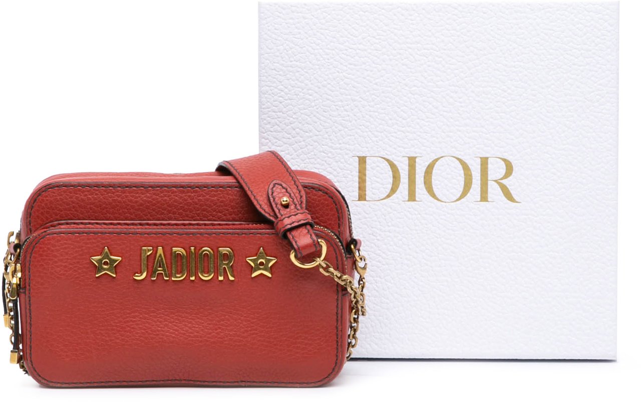 Dior Leather JAdior Camera Bag Rood
