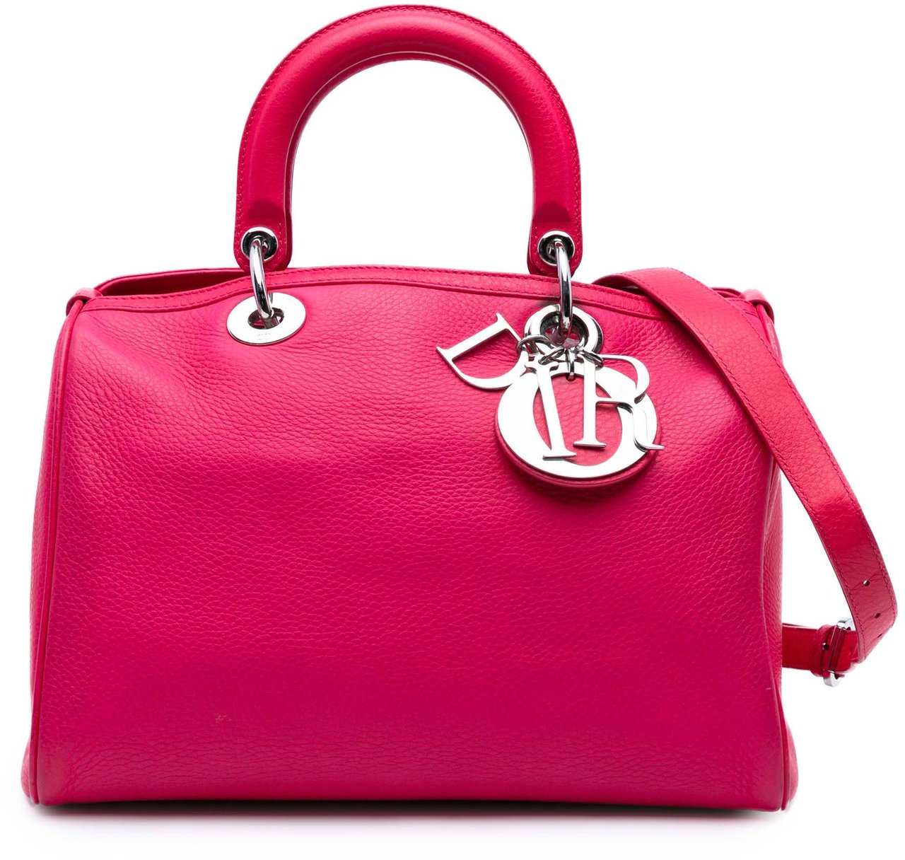 Dior Medium Leather Diorissimo Satchel Roze