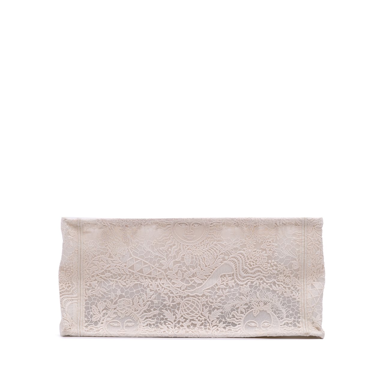 Dior Medium Canvas D Lace Sun Embroidery Book Tote Wit