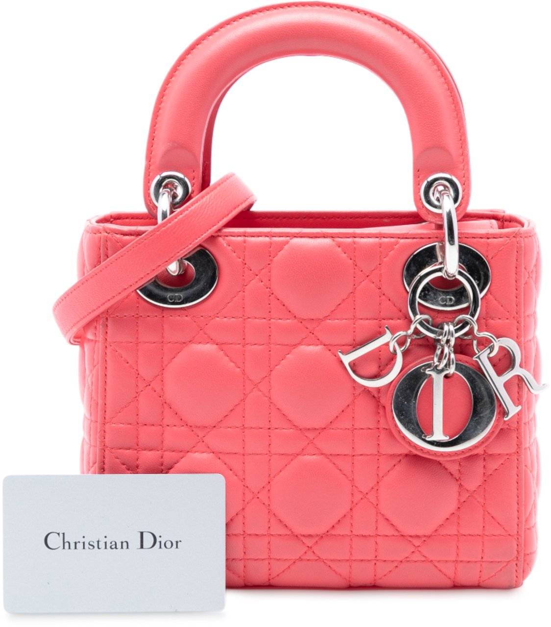 Dior Mini Lambskin Cannage Lady Dior Roze
