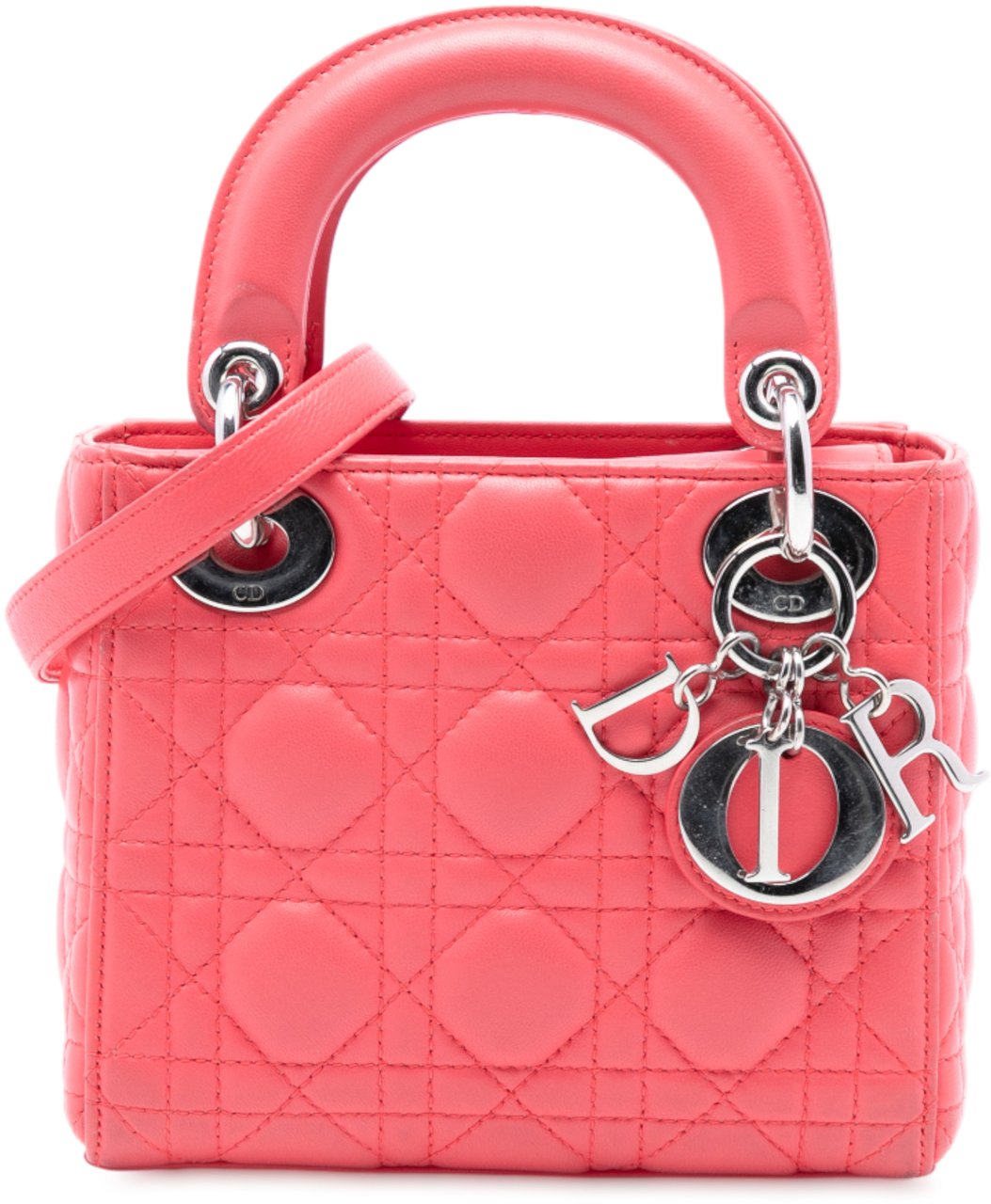 Dior Mini Lambskin Cannage Lady Dior Roze