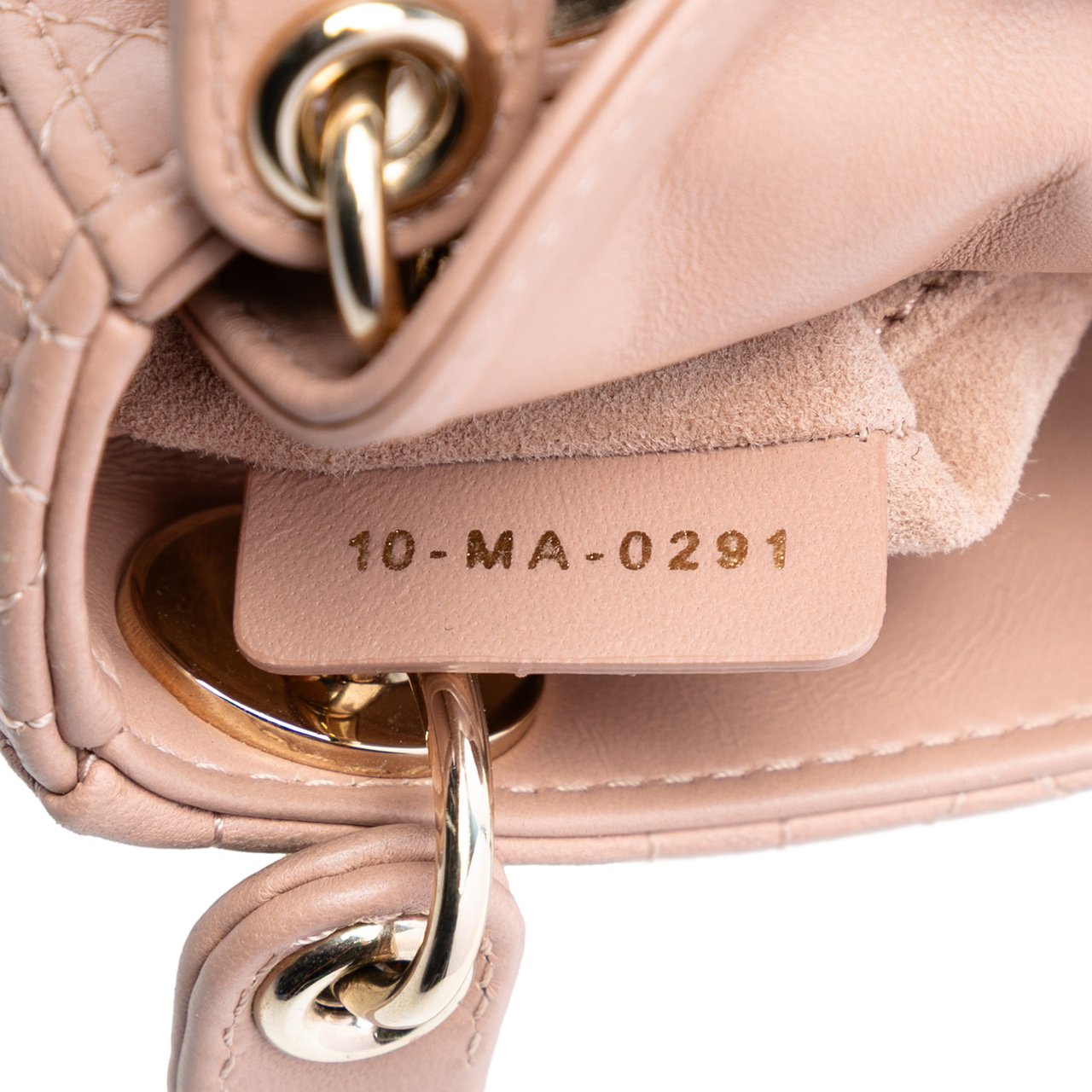 Dior Micro Lambskin Cannage Lady Dior Bruin