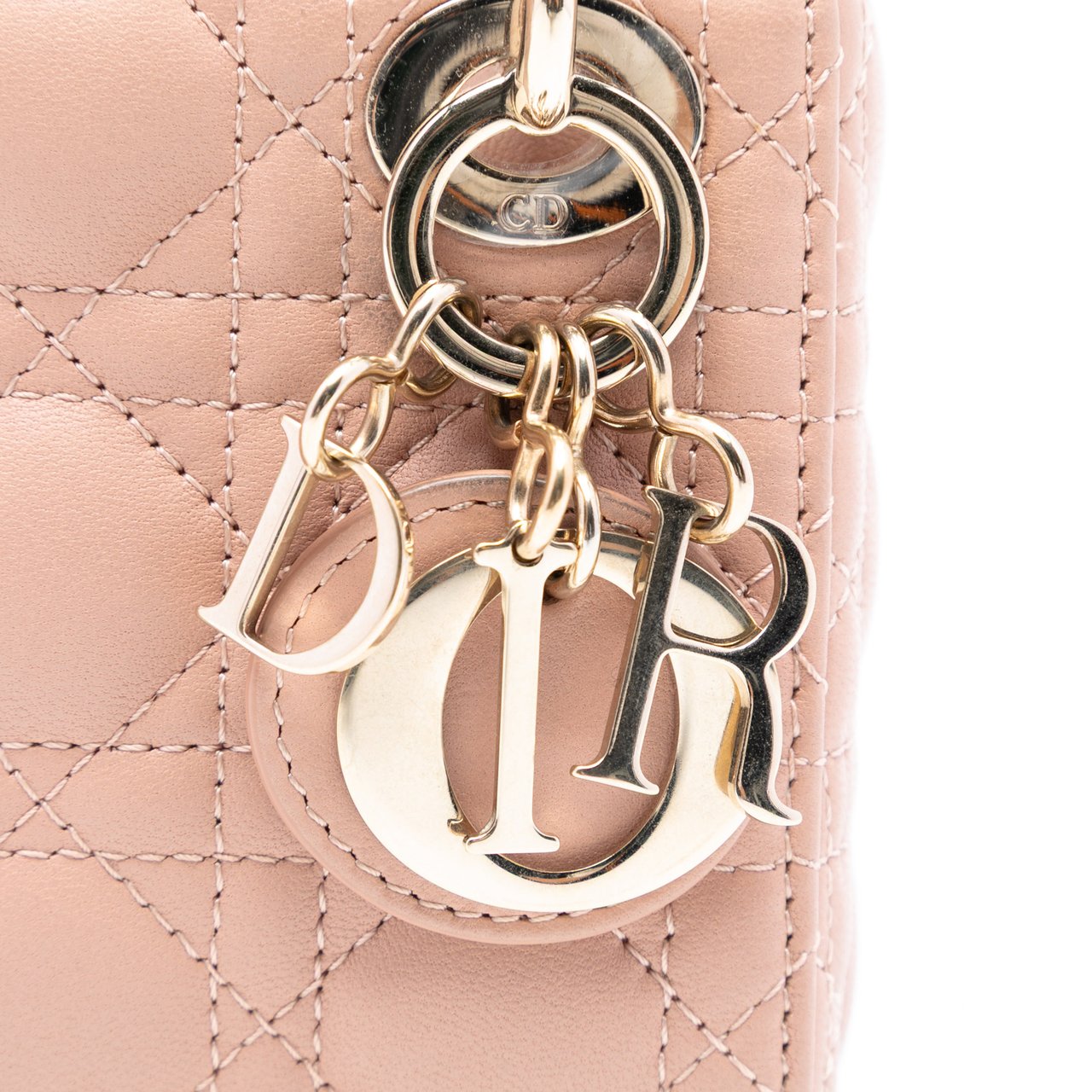 Dior Micro Lambskin Cannage Lady Dior Bruin