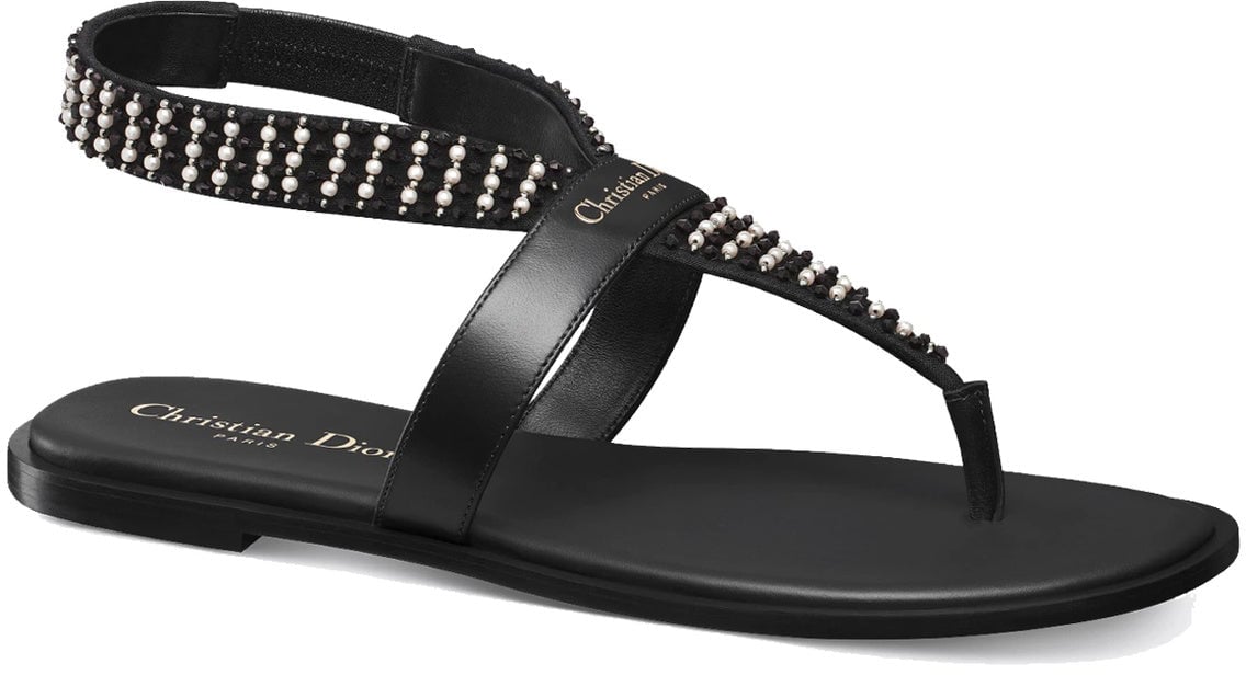 Dior Dior Eclat Thong Sandal Zwart