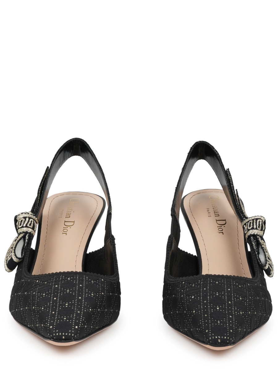Dior Multicolor Kitten Heel Slingback Pumps Zwart