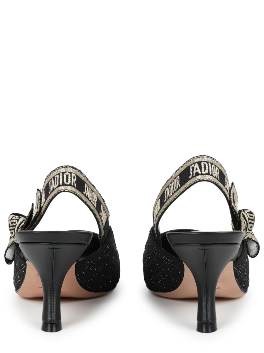 Dior Multicolor Kitten Heel Slingback Pumps Zwart