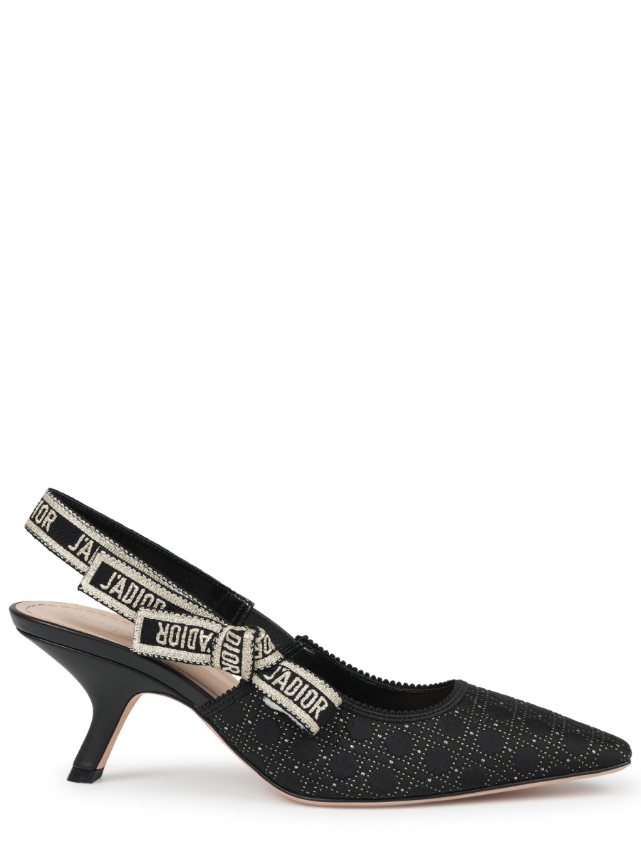 Dior Multicolor Kitten Heel Slingback Pumps Zwart