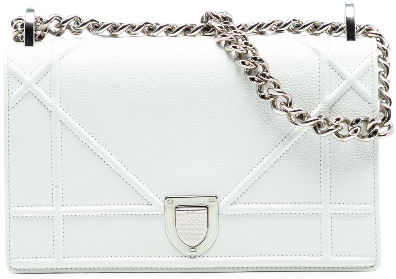 Dior Small Grained Calfskin Diorama Flap Wit