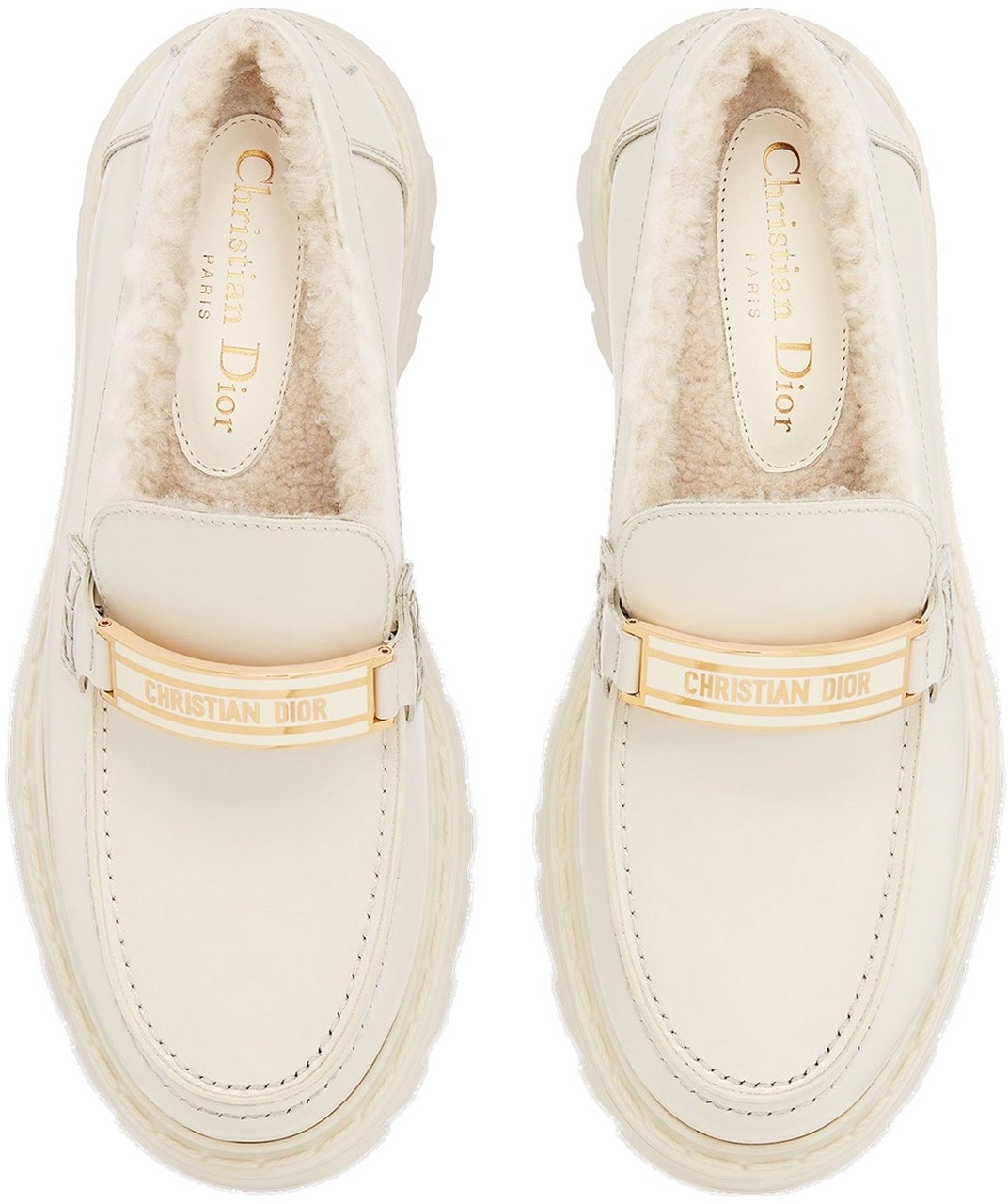 Dior Dior Leather Loafers Wit