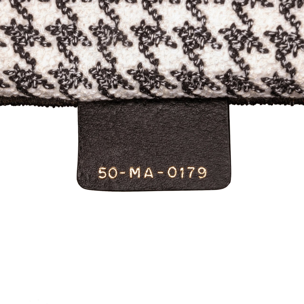 Dior Medium Houndstooth Book Tote Zwart