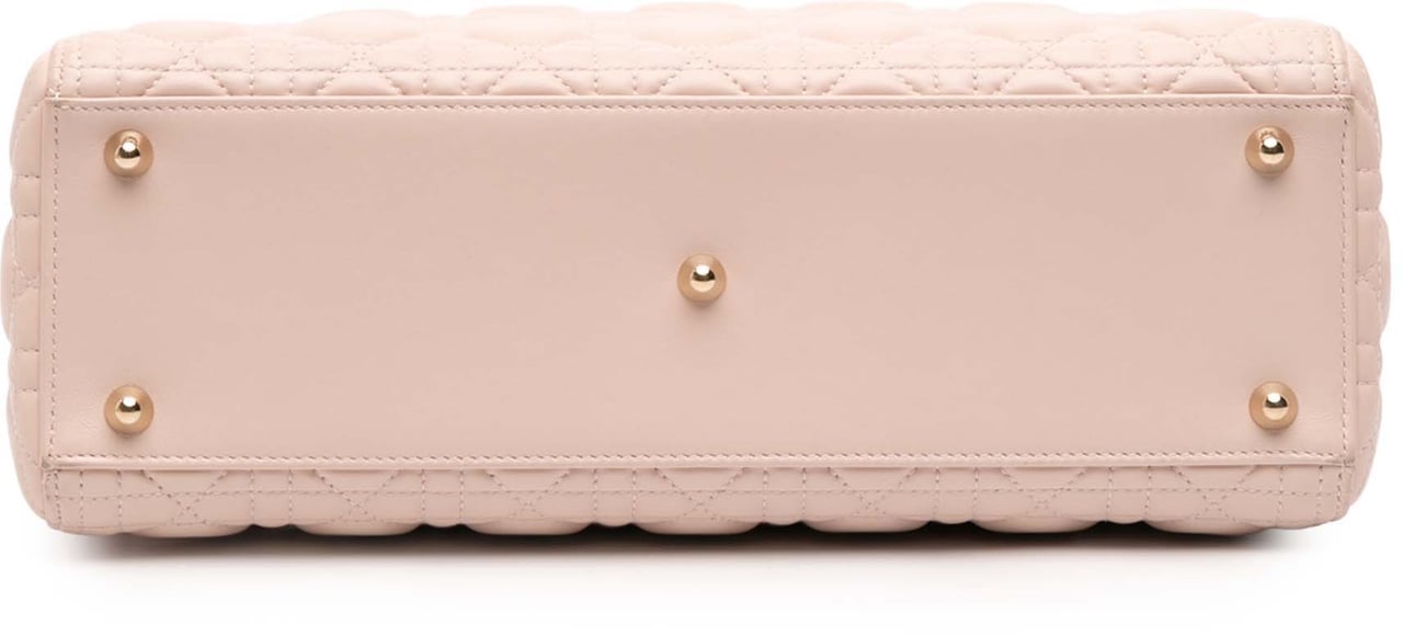 Dior Large Lambskin Cannage Lady Dior Roze